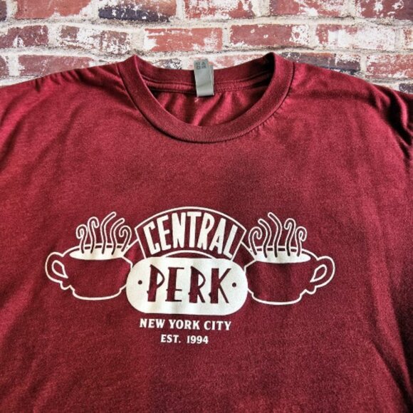 Next Level Apparel Central Perk Red Short Sleeve T-Shirt Size SMALL - Picture 3 of 8